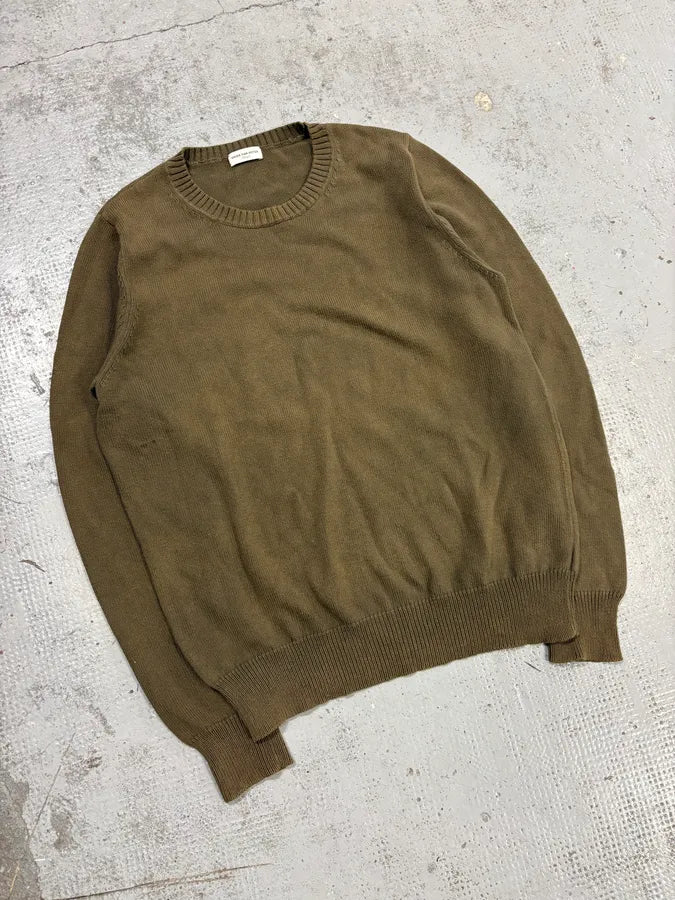 2000s Dries Van Noten Olive Green Sweater lInCpWS 3