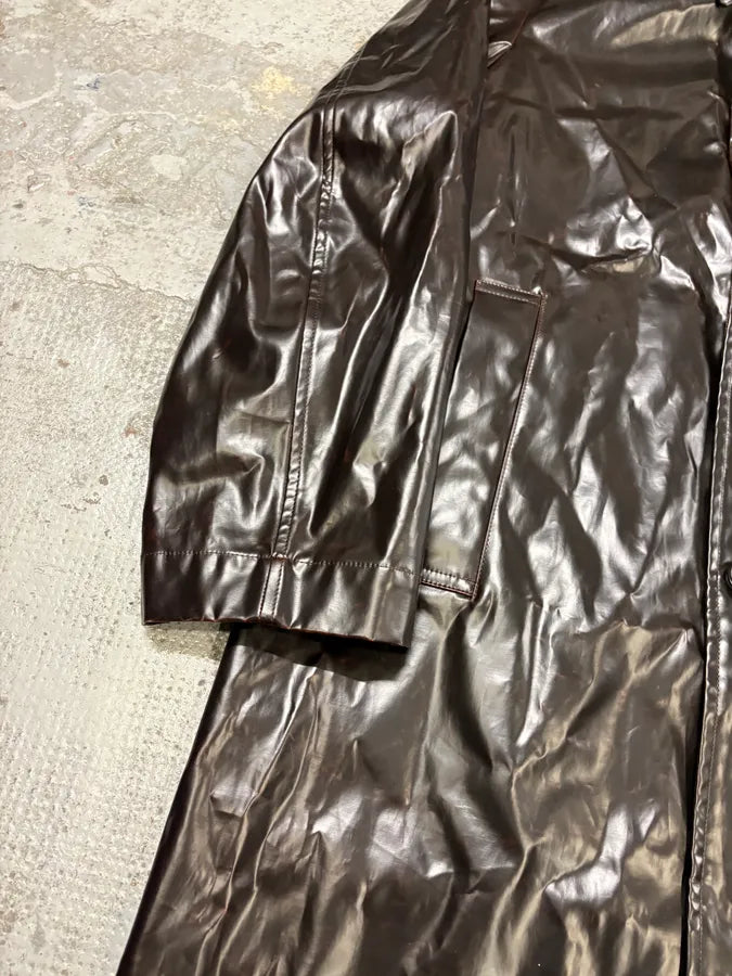 2000s Dries van Noten Oversized Dark Brown Trenchcoat  vuQsXuV 7
