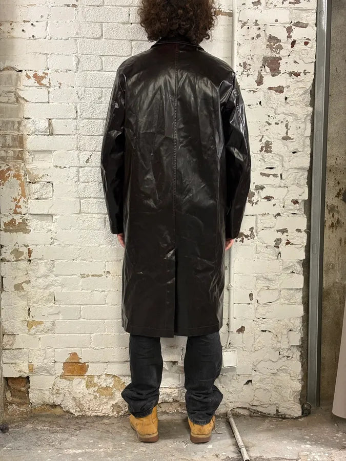 2000s Dries van Noten Oversized Dark Brown Trenchcoat  vuQsXuV 2