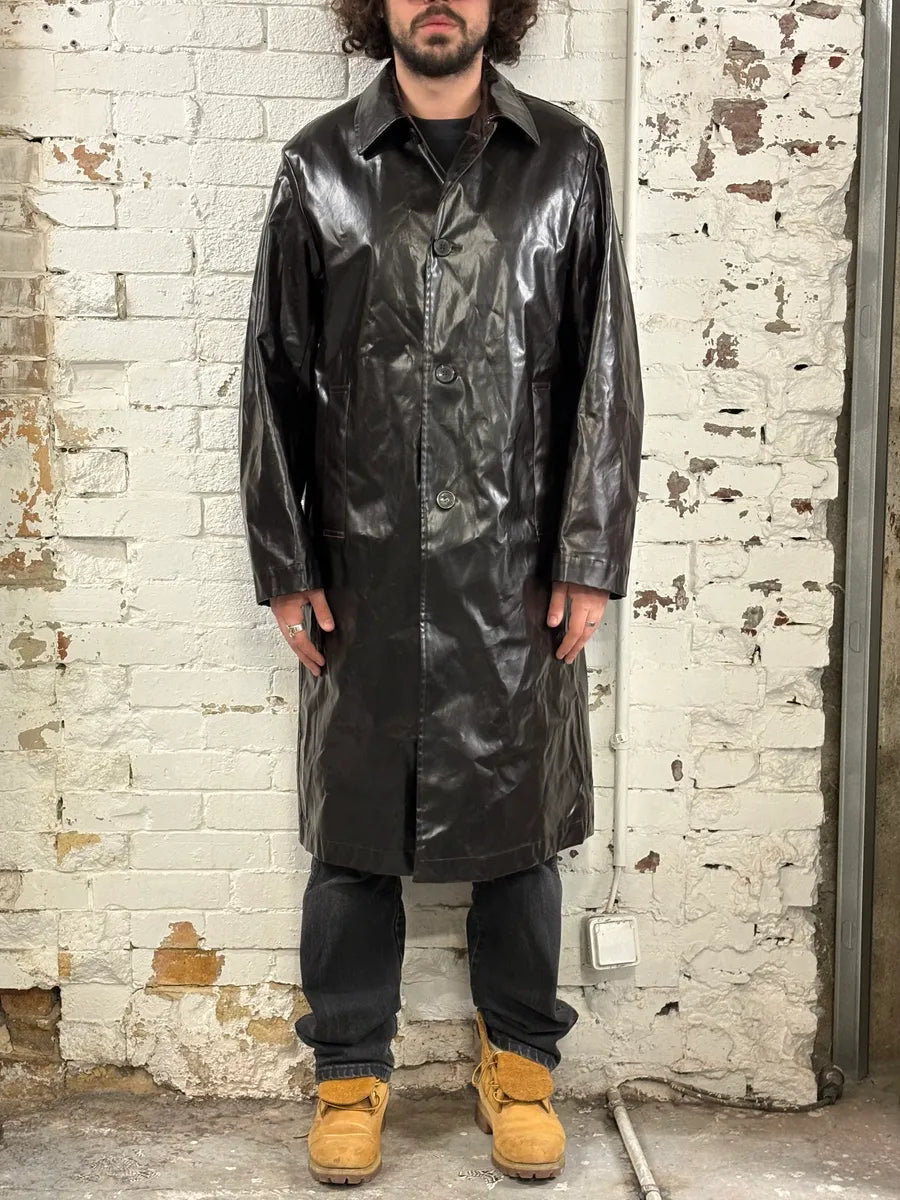 2000s Dries van Noten Oversized Dark Brown Trenchcoat  vuQsXuV 1