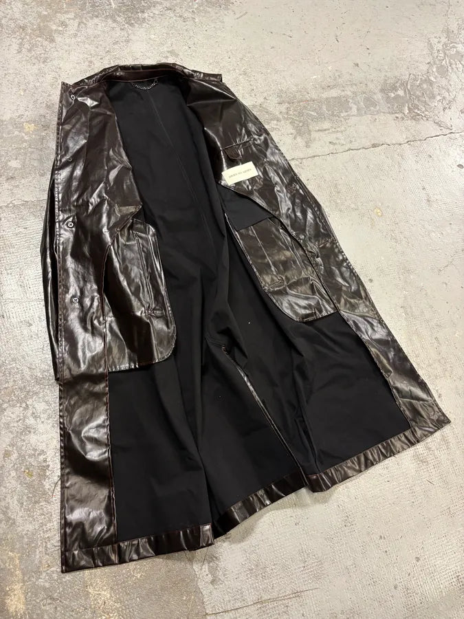 2000s Dries van Noten Oversized Dark Brown Trenchcoat  vuQsXuV 6
