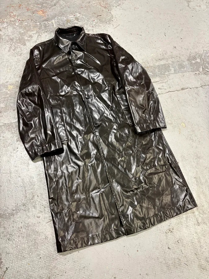 2000s Dries van Noten Oversized Dark Brown Trenchcoat  vuQsXuV 3