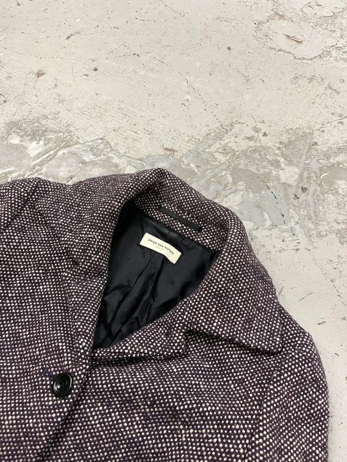 2000s Dries Van Noten Purple Wool Blazer Jacket pOpaLLu 4