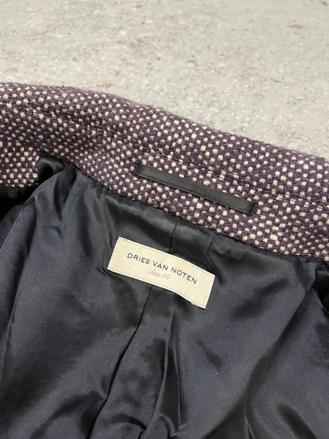 2000s Dries Van Noten Purple Wool Blazer Jacket pOpaLLu 8
