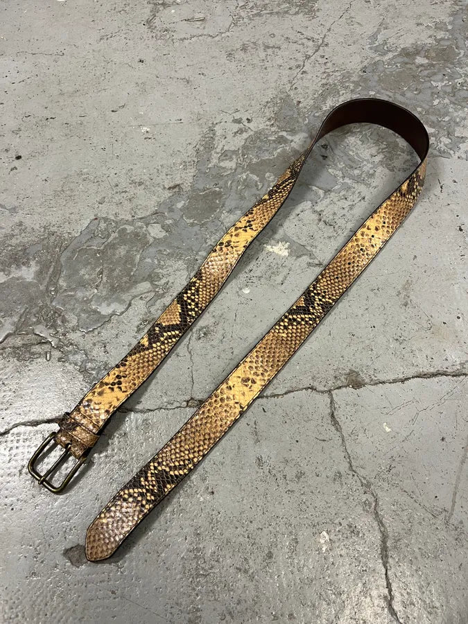2000s Dries Van Noten Python Effect Leather Belt EGqZxyA 3