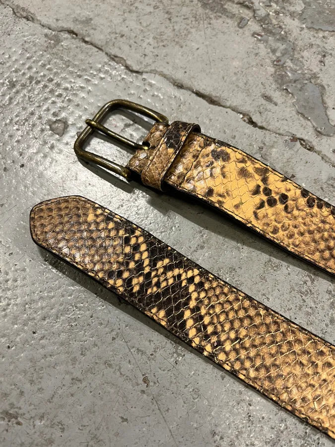 2000s Dries Van Noten Python Effect Leather Belt EGqZxyA 4