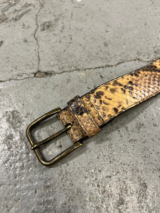 2000s Dries Van Noten Python Effect Leather Belt EGqZxyA 5