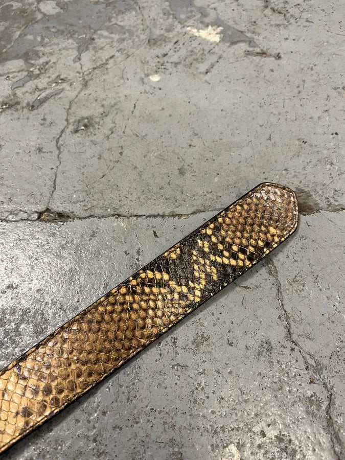 2000s Dries Van Noten Python Effect Leather Belt EGqZxyA 6