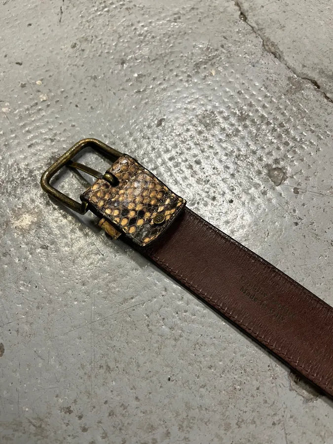 2000s Dries Van Noten Python Effect Leather Belt EGqZxyA 7