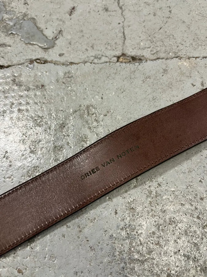 2000s Dries Van Noten Python Effect Leather Belt EGqZxyA 8