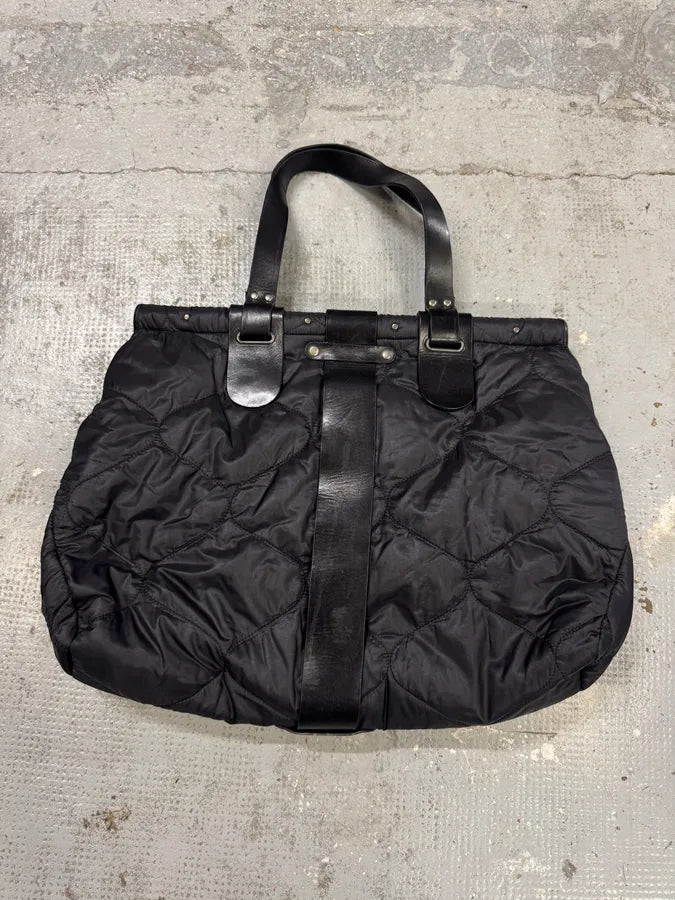 2000s Dries Van Noten Quilted Balck Handle Bag qTqKoKB 0
