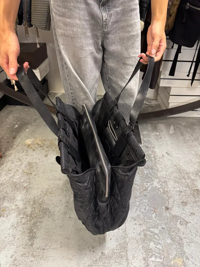 2000s Dries Van Noten Quilted Balck Handle Bag qTqKoKB 2