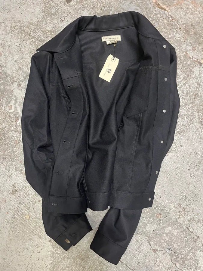 2000s Dries Van Noten Wool Navy Simple Jacket (S/M) kWwyyGS 5