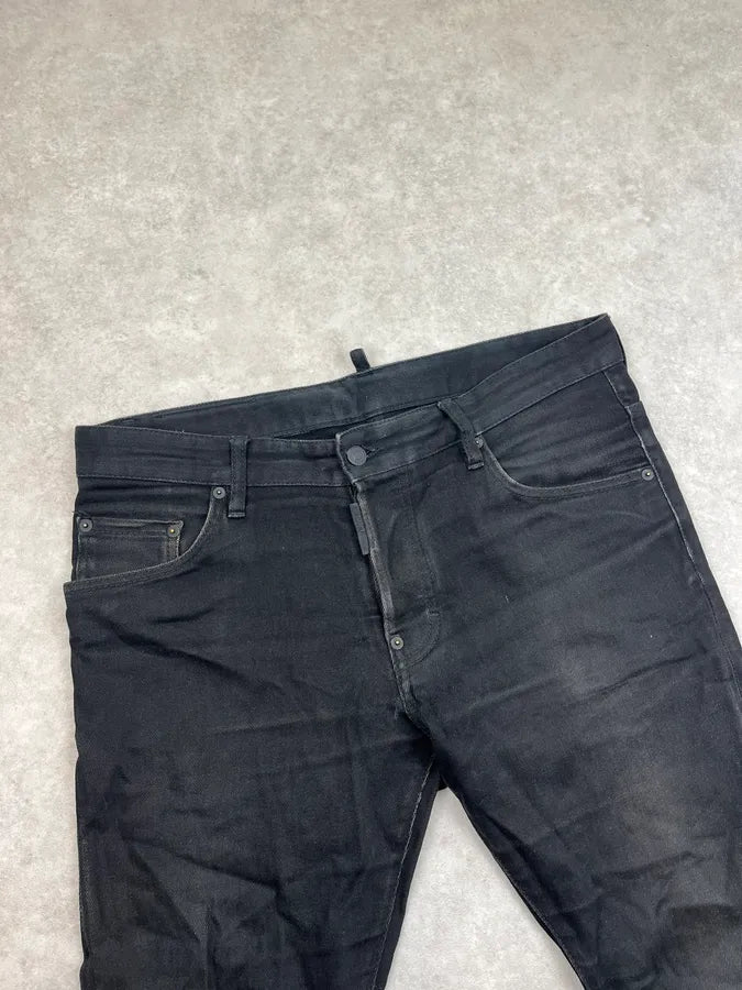 AW2017 Dsquared Black Slim Denim Jeans dmgWtPS 5