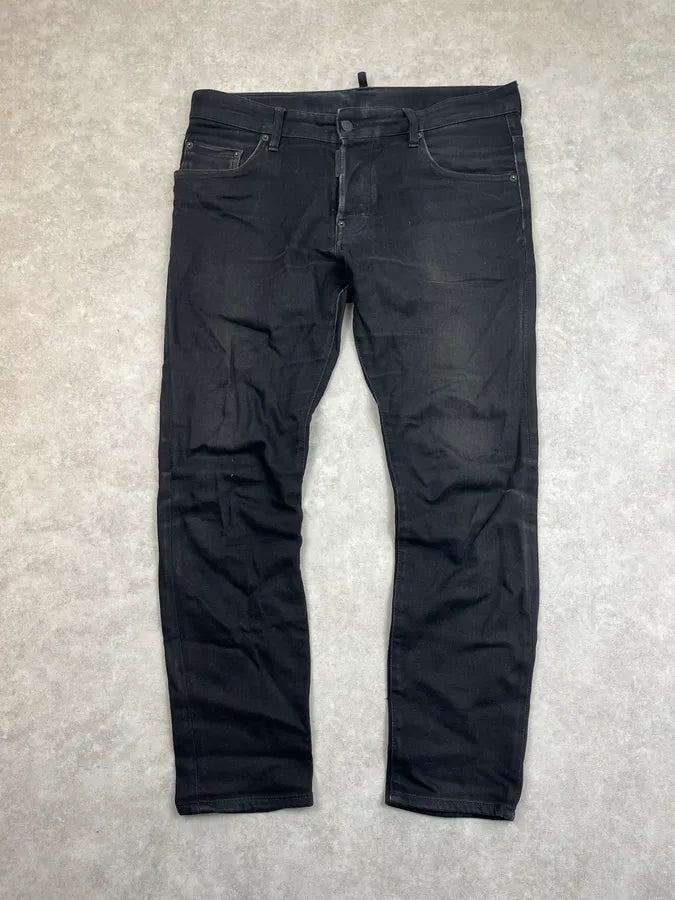 AW2017 Dsquared Black Slim Denim Jeans dmgWtPS 3
