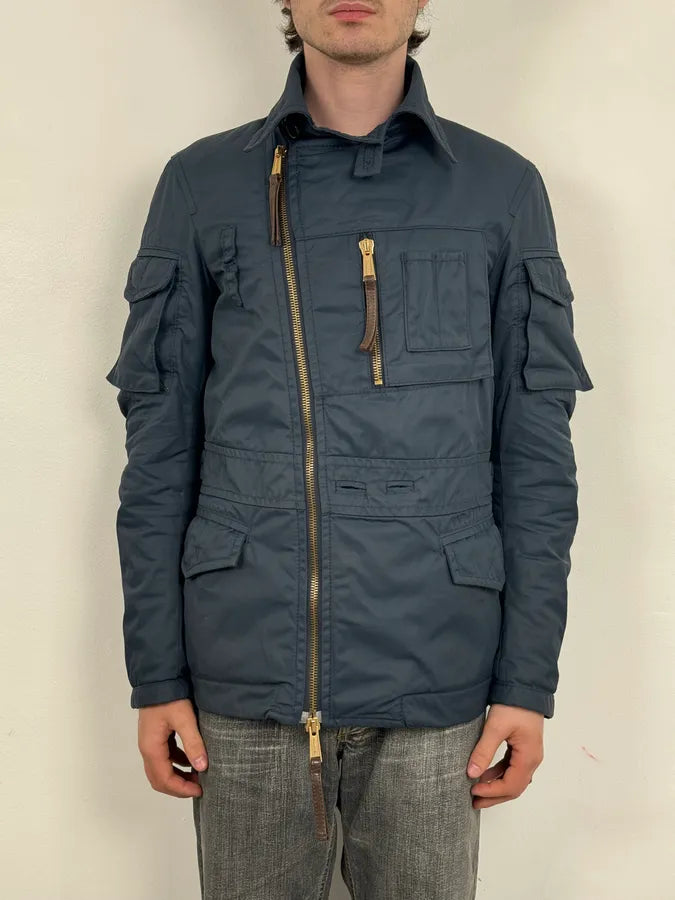 AW2007 Dsquared2 Asymmetrical Navy Cargo Jacket PewcBAx 2
