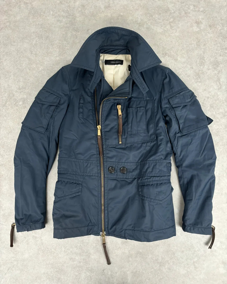 AW2007 Dsquared2 Asymmetrical Navy Cargo Jacket PewcBAx 1