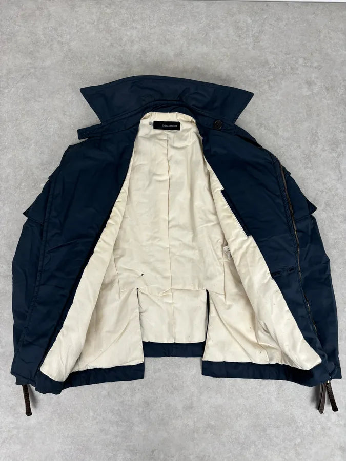 AW2007 Dsquared2 Asymmetrical Navy Cargo Jacket PewcBAx 7