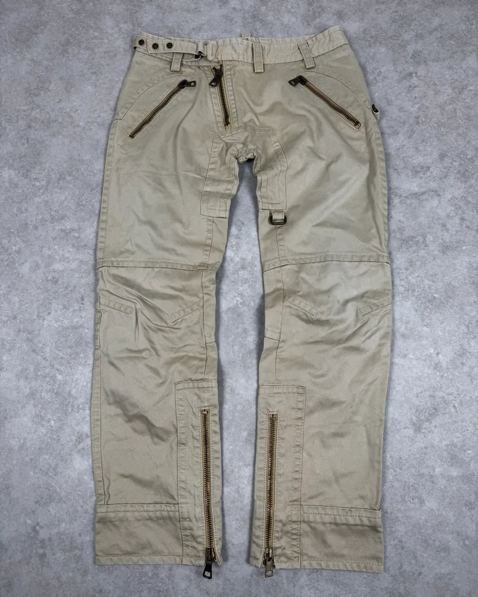 2000s Dsquared2 Beige Desert Cargo Pants IcYJCJa 0