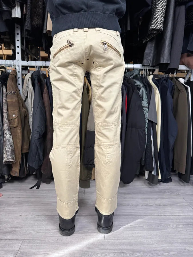 2000s Dsquared2 Beige Desert Cargo Pants IcYJCJa 3