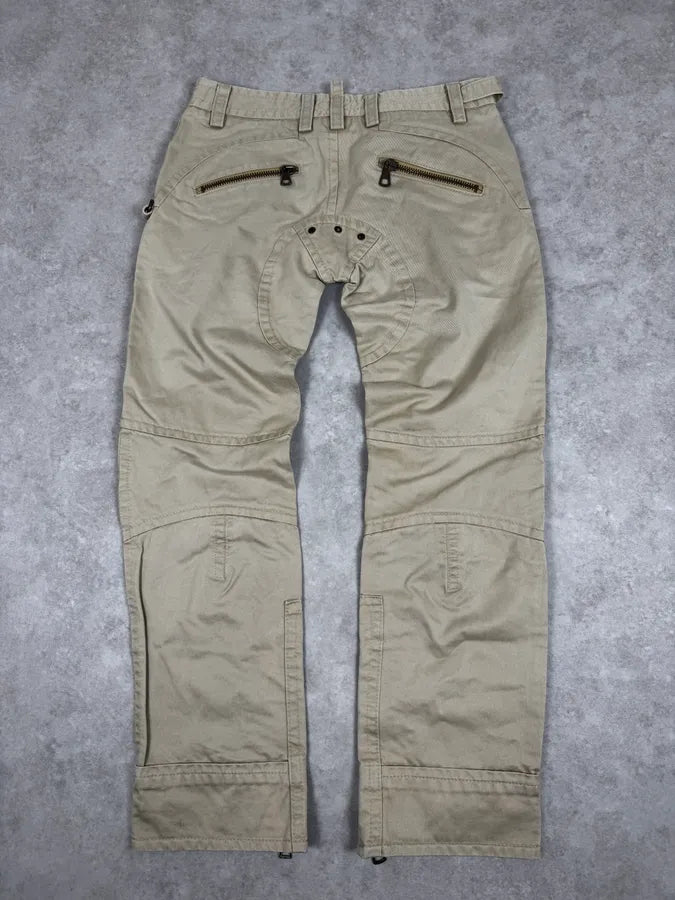 2000s Dsquared2 Beige Desert Cargo Pants IcYJCJa 4