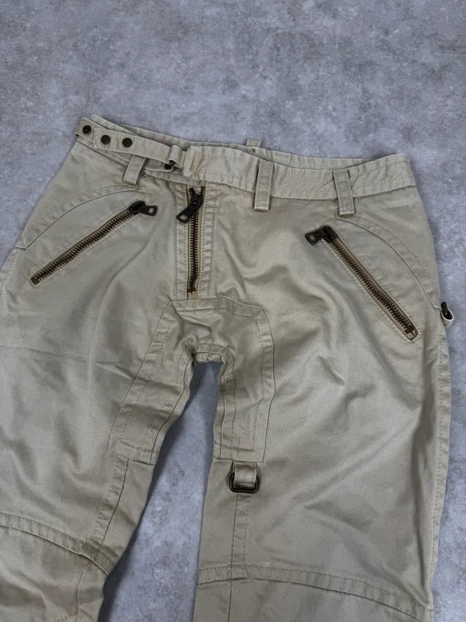 2000s Dsquared2 Beige Desert Cargo Pants IcYJCJa 5