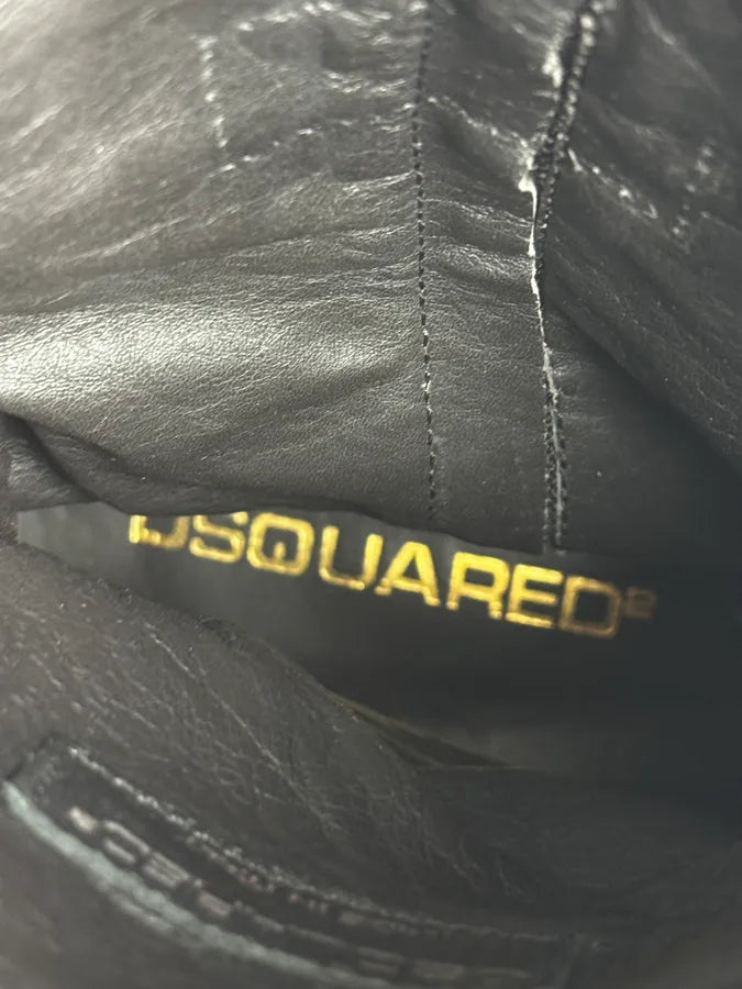 2000s Dsquared2 Black Avant-Garde Rebel Leather Boots sSMsrNH 10