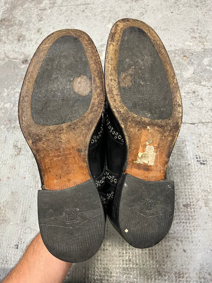 2000s Dsquared2 Black Eyled Leather Formal Shoes XOsueXs 7