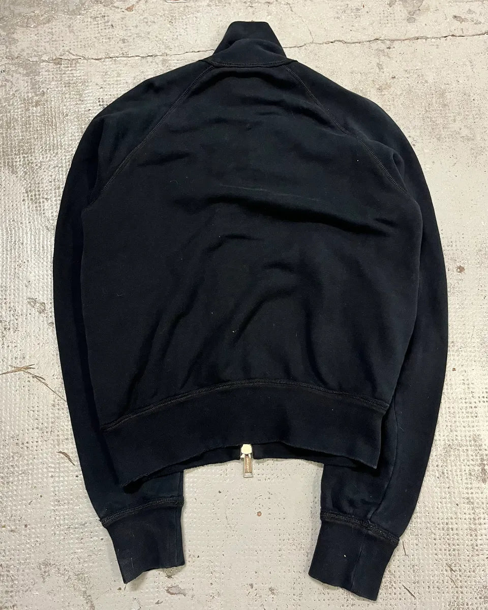 2000s Dsquared2 Black Flakes Patches Zip-up Sweater iffyWkm 6