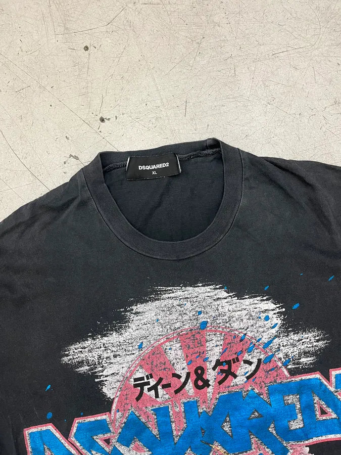 AW2016 Dsquared2 Black Graphic Print T-Shirt uKcvocv 3