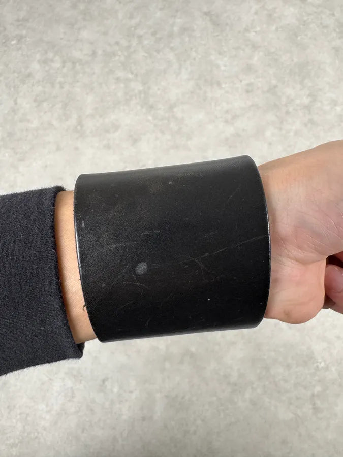 2000s Dsquared2 Black Leather Armband Bracelet wMzqdNL 4
