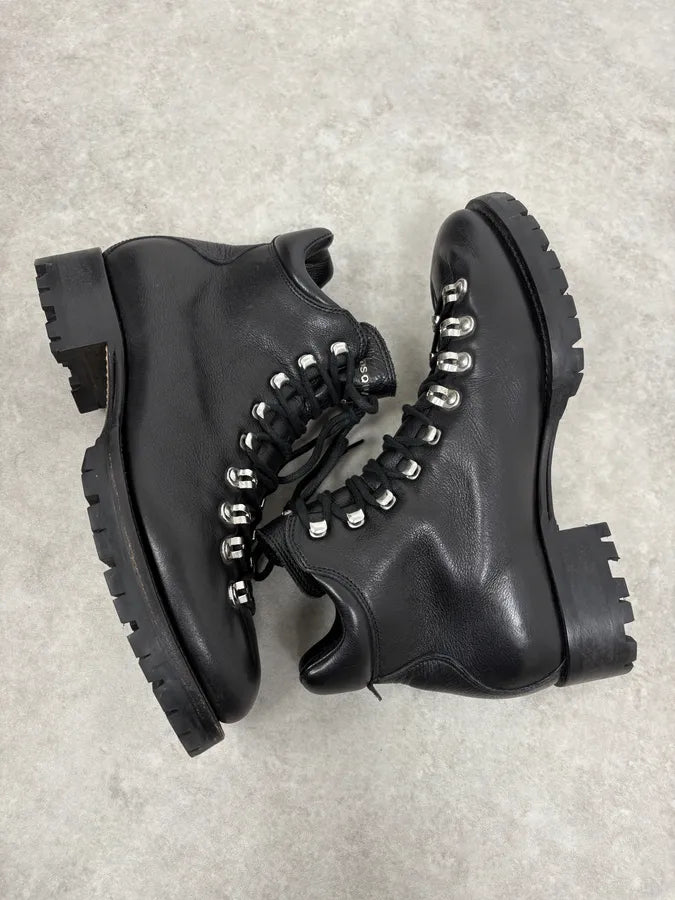 2000s Dsquared2 Black Leather Boots jtOADvH 5