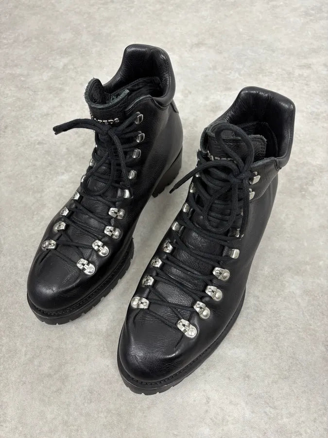 2000s Dsquared2 Black Leather Boots jtOADvH 2