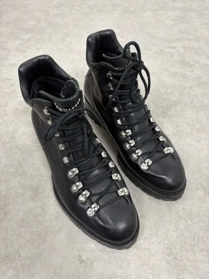 2000s Dsquared2 Black Leather Boots jtOADvH 4