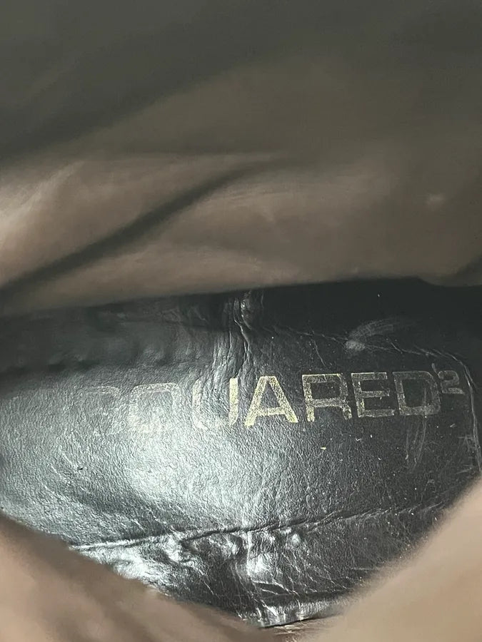 2000s Dsquared2 Black Leather Chelsea Boots XJjZjTo 8