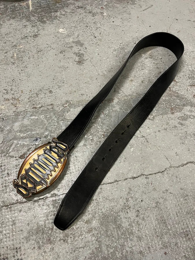 2000s Dsquared2 Black Leather Premium Belt RcZVQNH 3