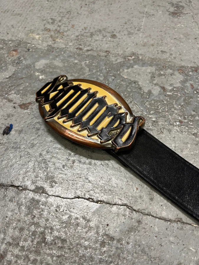 2000s Dsquared2 Black Leather Premium Belt RcZVQNH 5