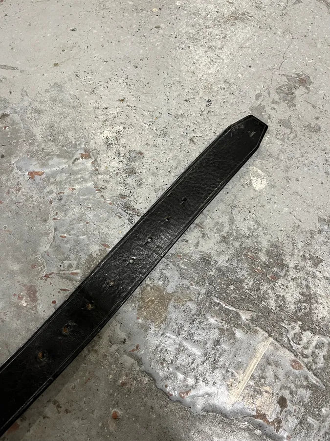 2000s Dsquared2 Black Leather Ski Buckle Belt zUMcJLj 6