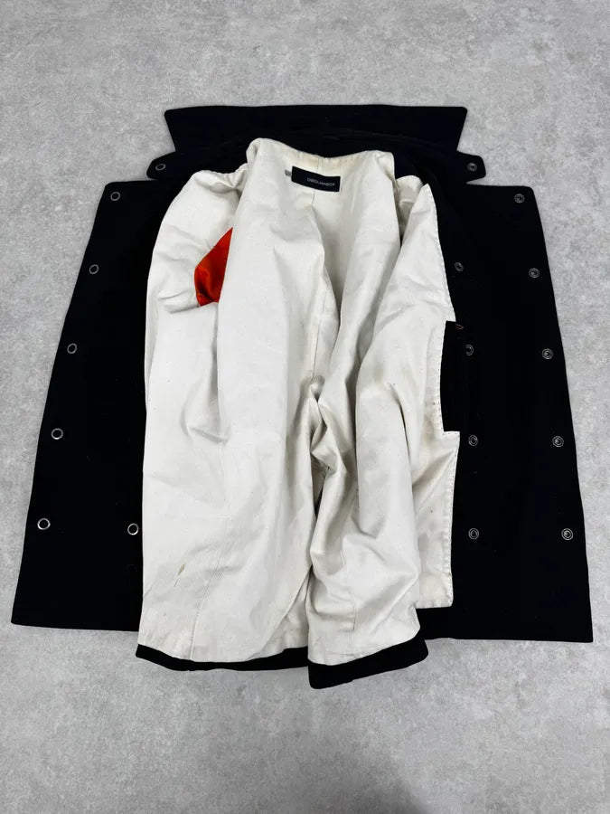 AW2007 Dsquared2 Black Wool Buttoned Caban Jacket UlCXXNu 7