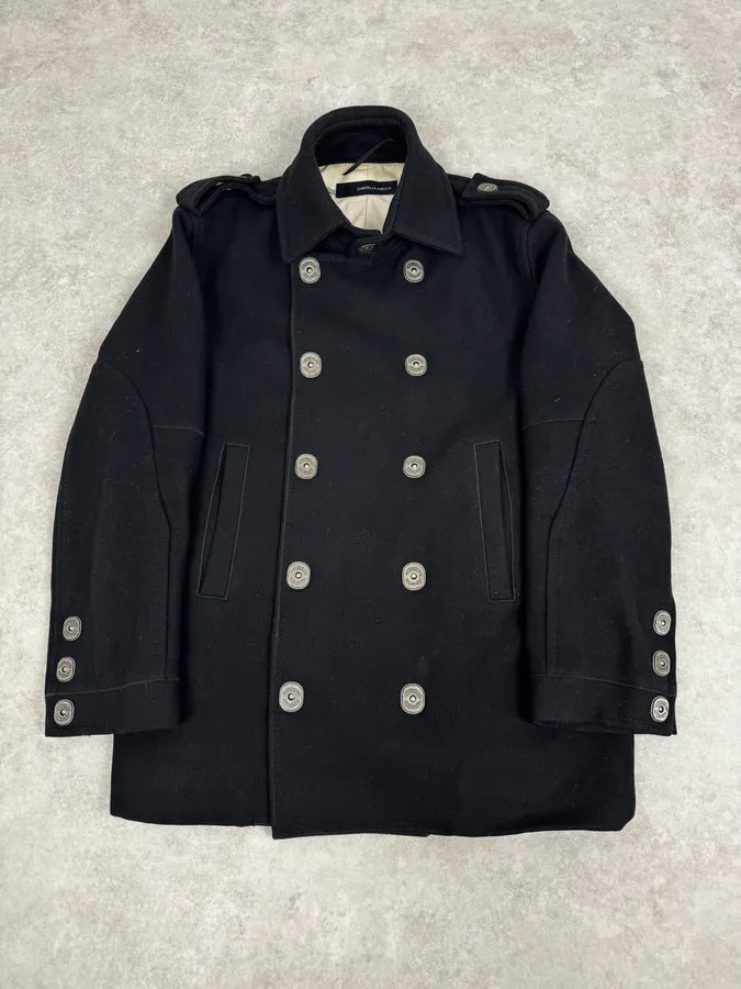 AW2007 Dsquared2 Black Wool Buttoned Caban Jacket UlCXXNu 0