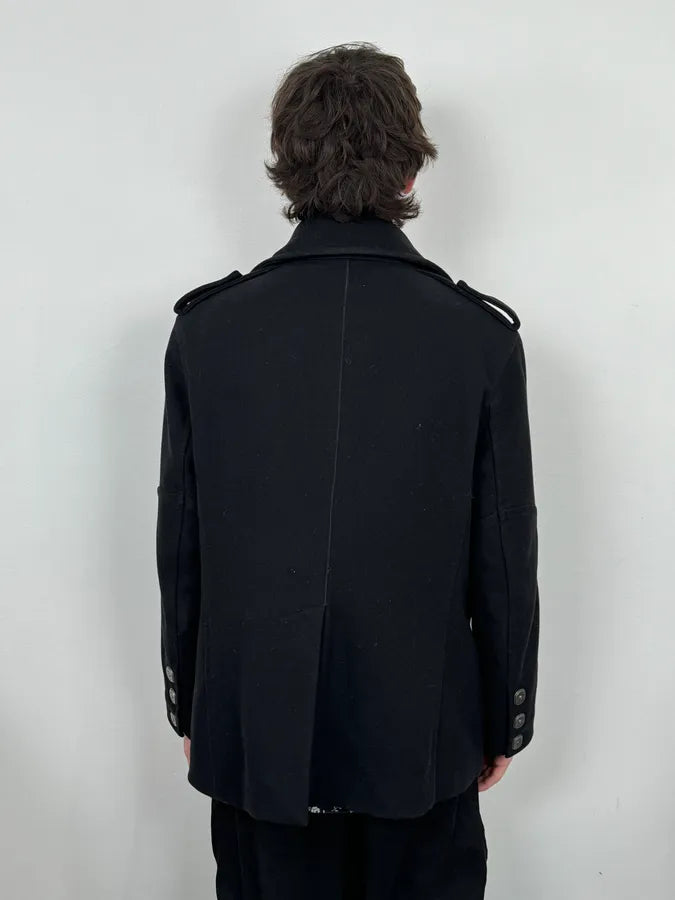 AW2007 Dsquared2 Black Wool Buttoned Caban Jacket UlCXXNu 2