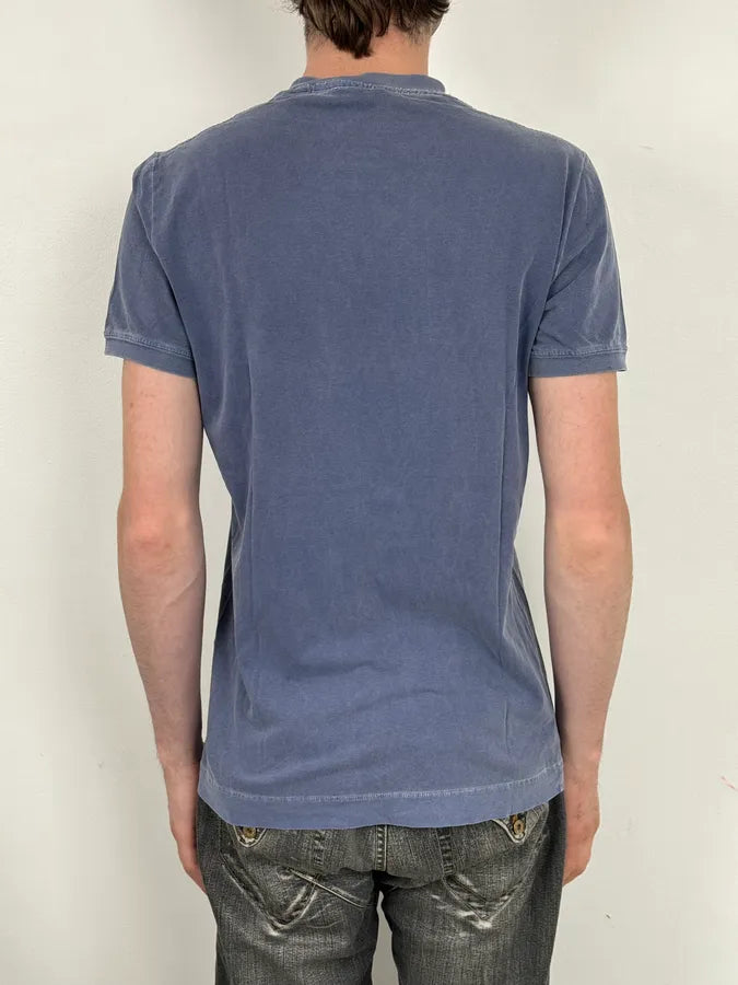 AW2009 Dsquared2 Dean & Dan Blue Graphic Print T-Shirt WdZzcwg 2