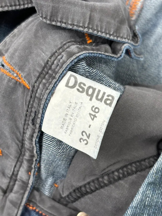 2000s Dsquared2 Blue Faded Wide Denim Jeans yeAfjfp 13