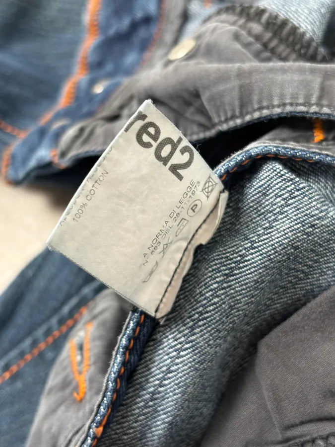 2000s Dsquared2 Blue Faded Wide Denim Jeans yeAfjfp 12