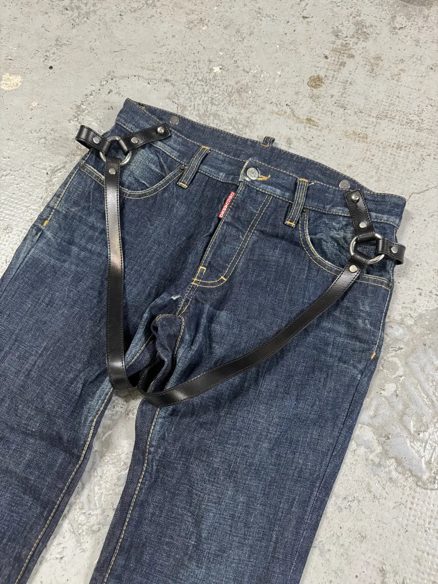 FW2007 Dsquared2 Bondage Harness Brut Denim Jeans VyHhBHV 8