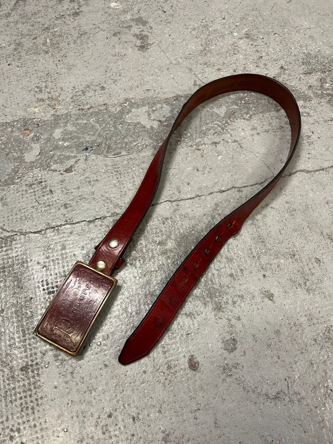 2000s Dsquared2 Bordeaux Leather Belt EXrtbKC 2