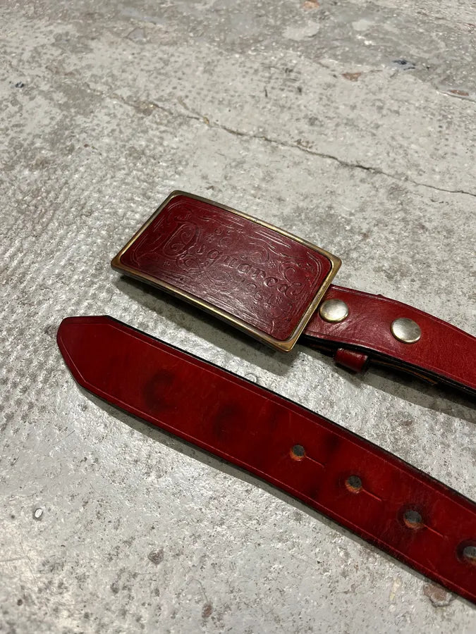 2000s Dsquared2 Bordeaux Leather Belt EXrtbKC 3
