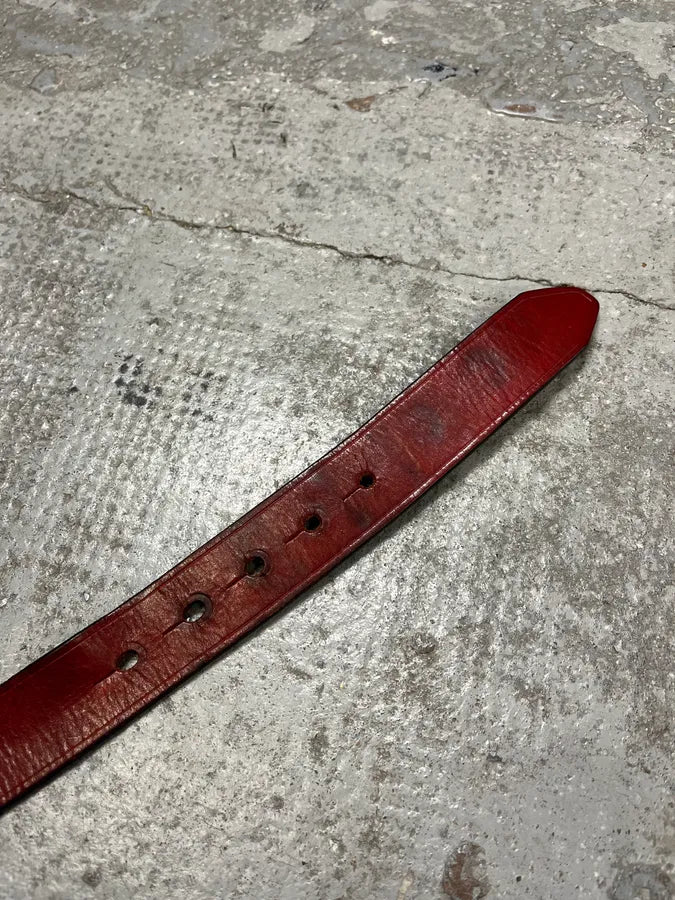 2000s Dsquared2 Bordeaux Leather Belt EXrtbKC 5