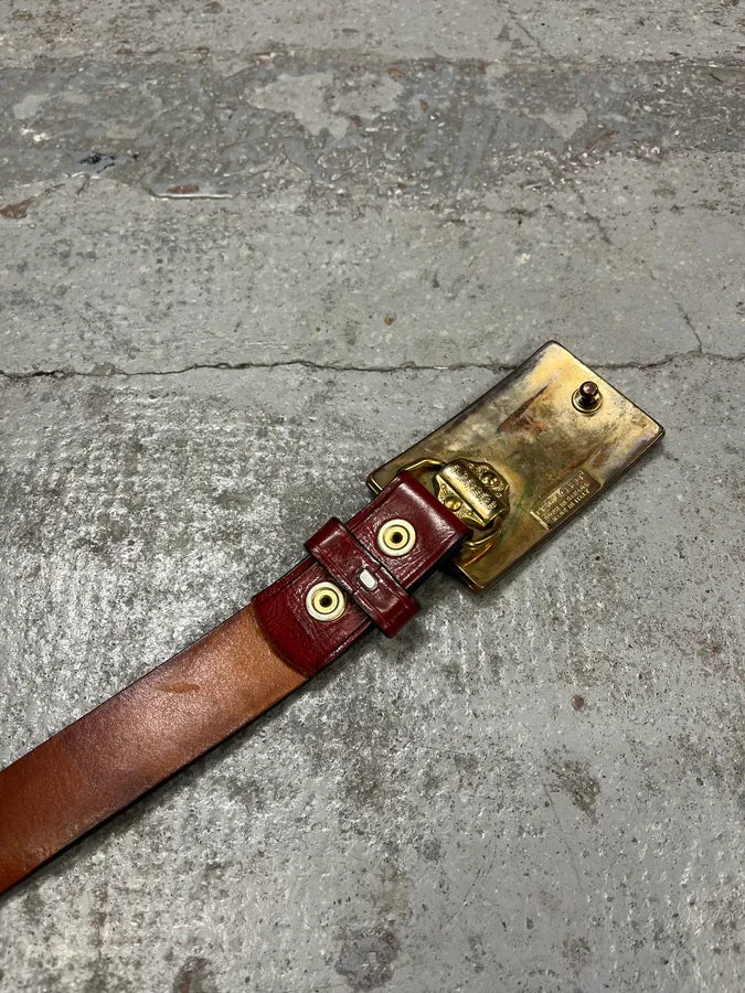 2000s Dsquared2 Bordeaux Leather Belt EXrtbKC 6
