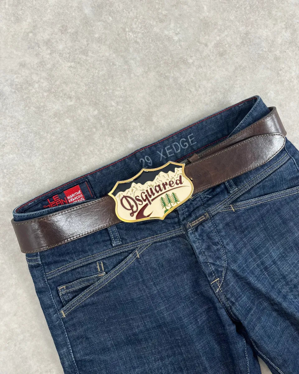 2000s Dsquared2 Brown Canadian Leather Belt RpMzYTl 0